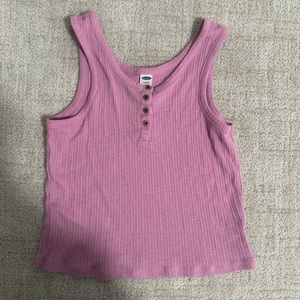 Old navy pink tank top with buttons.